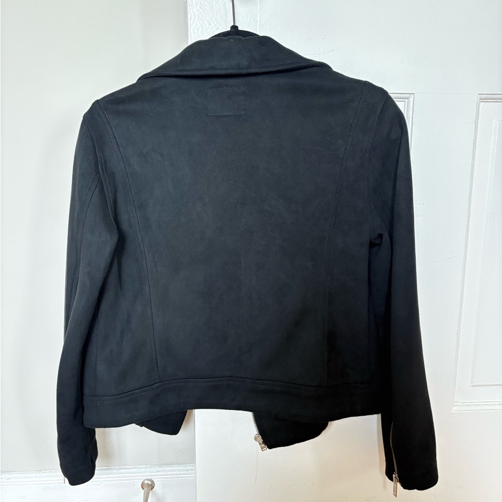Old Navy Faux Suede Black Women's Jacket - Picture 3 of 4